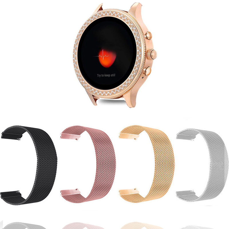 Fossil Watches Smartwatch Gold - Correa de bucle Milanesa De 18MM