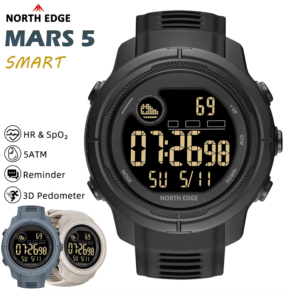 Smartwatch Digital Watches For Men - NORTH EDGE NEW MARS 5 reloj