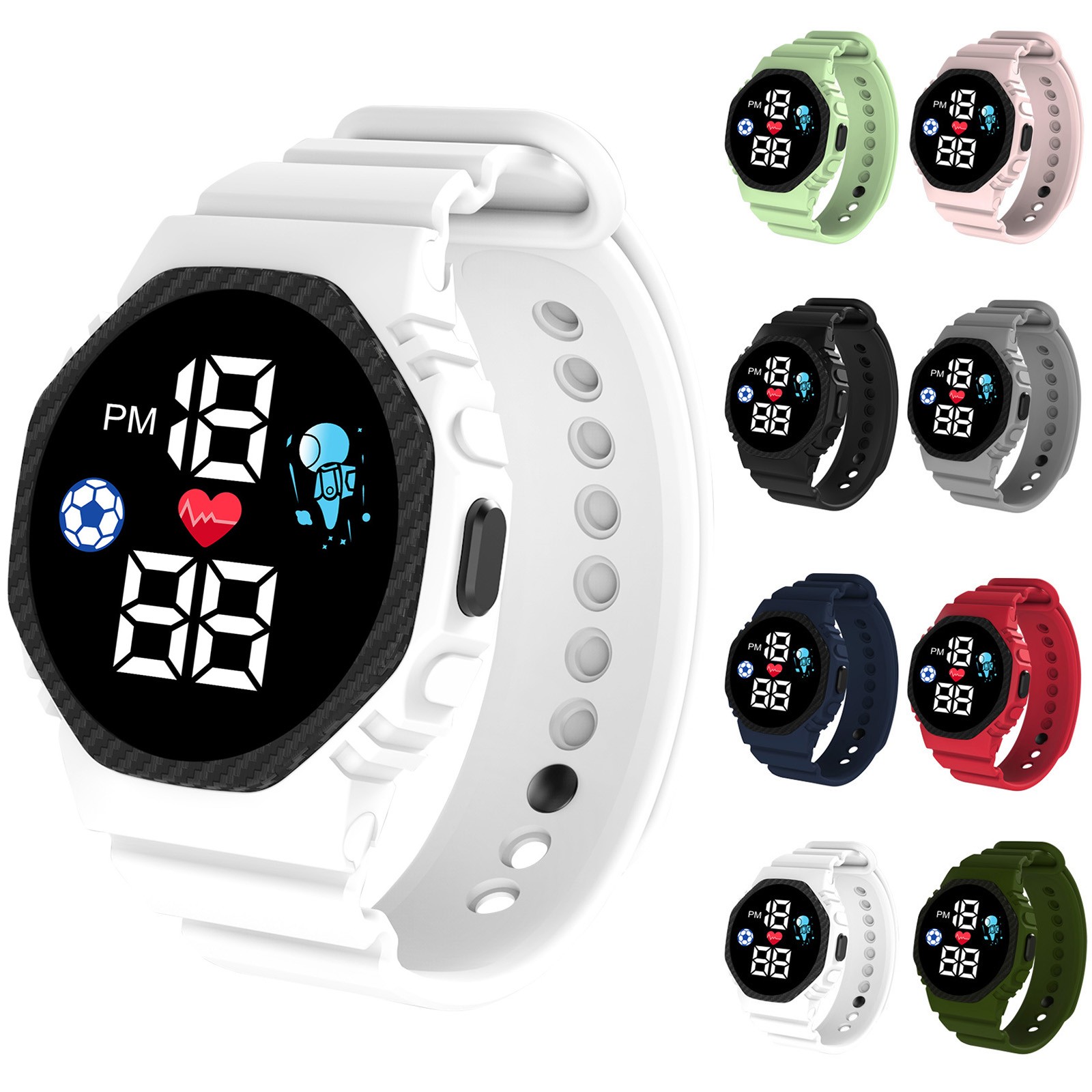 Smartwatch Digital Watches For Boys - Reloj inteligente multicolor para niños y