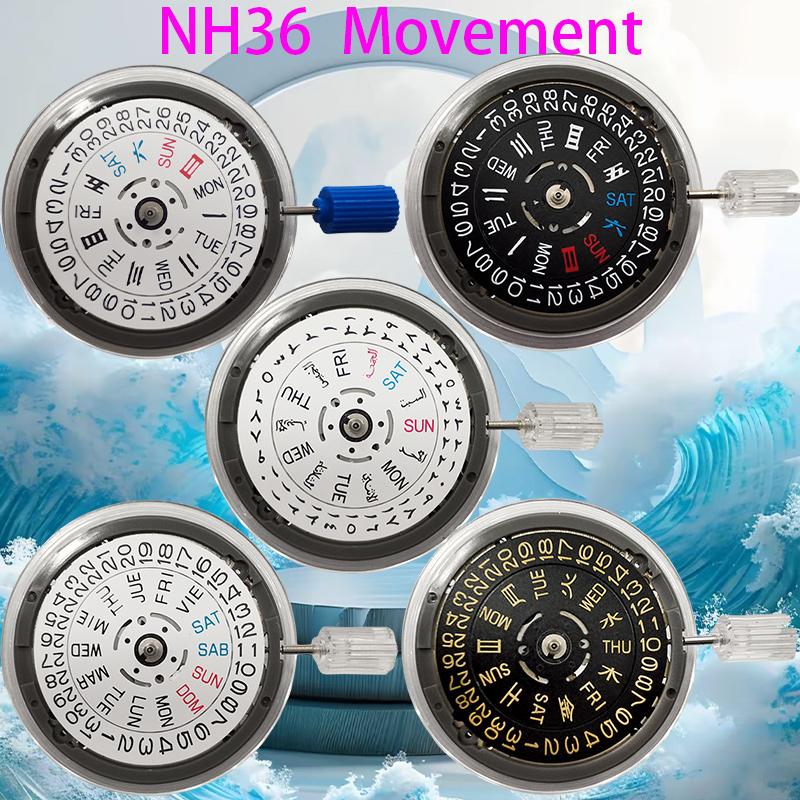 Watch Crown Stem - Conjunto de Piezas de Reloj NH36A: