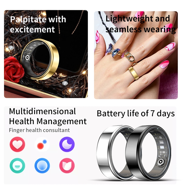 Smartwatch Sports Watches For Men - Anillo Inteligente con Monitor de Salud,