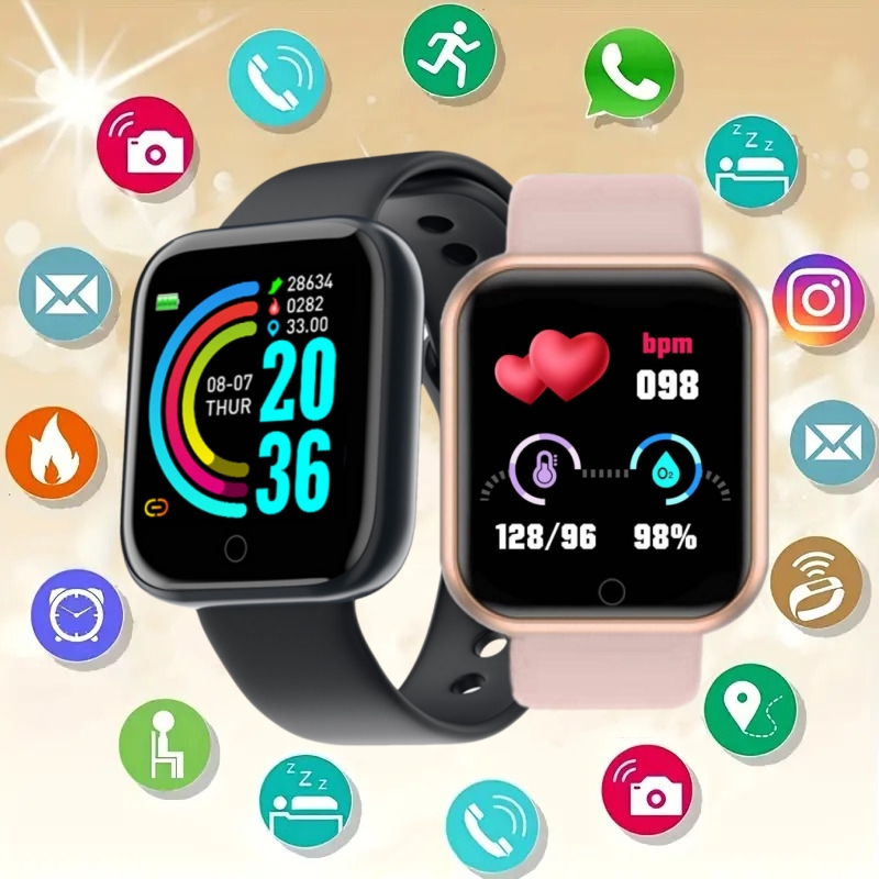 Watch Smart Y68 - Reloj electrónico para hombre, pulsera de
