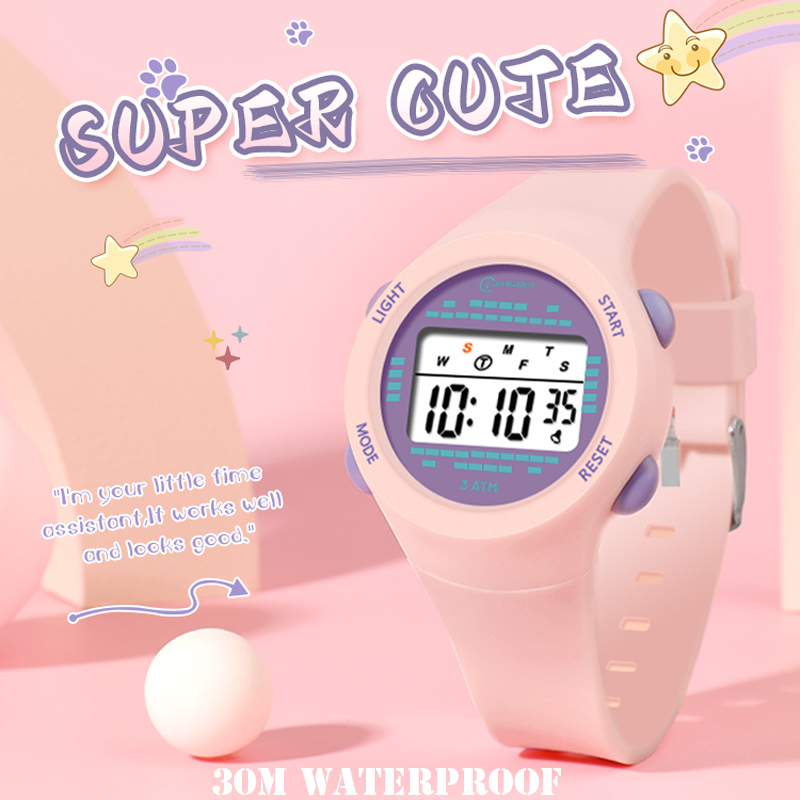 Smartwatch Digital Watches For Boys - Reloj electrónico para niños, reloj rosa