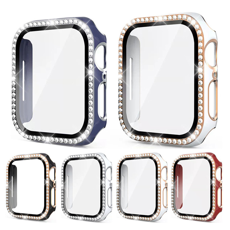 Cristal ostentoso + cubierta p - Iwatch Smartwatch Series 7 reseña y precio