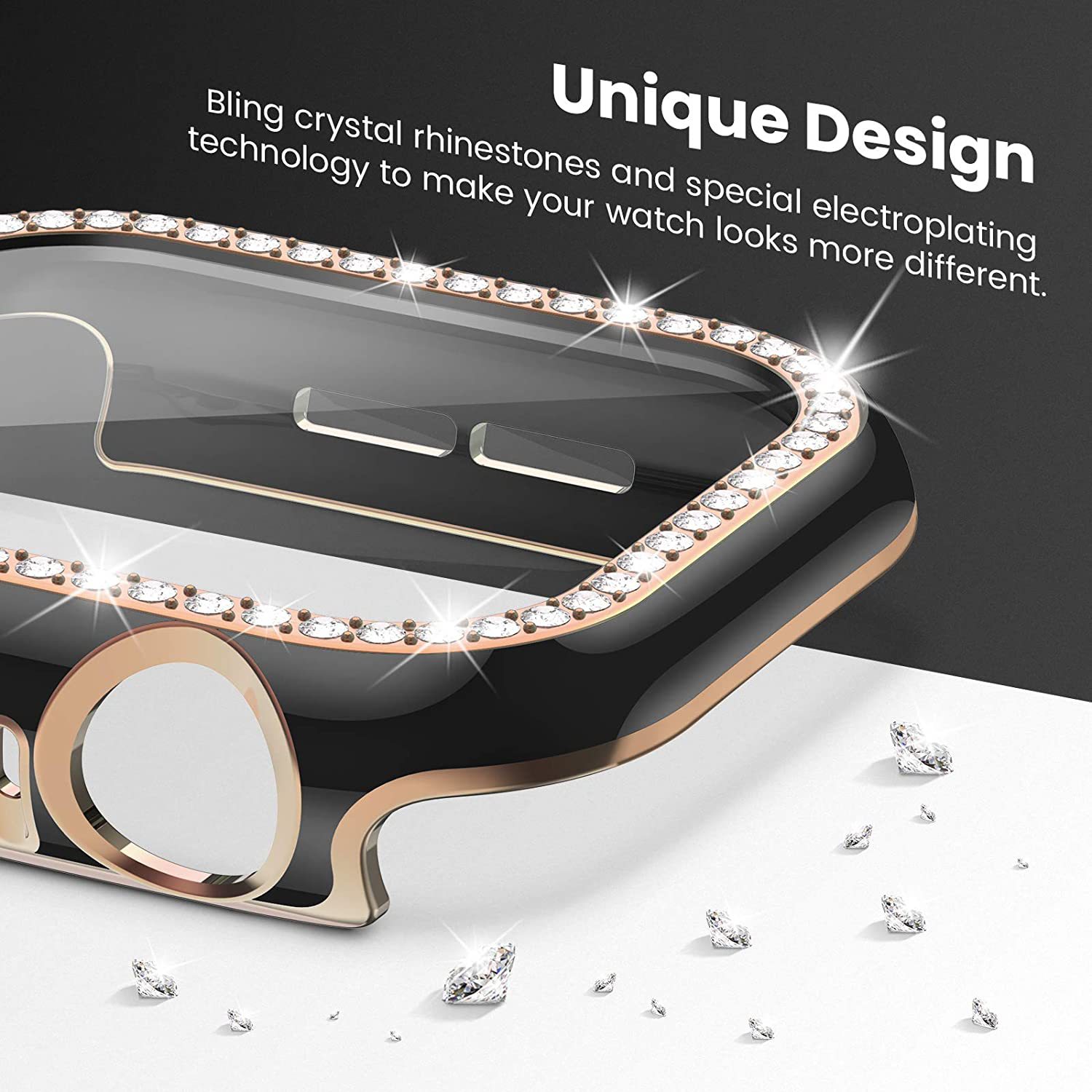 Cristal ostentoso + cubierta p - Iwatch Smartwatch Series 7 reseña y precio