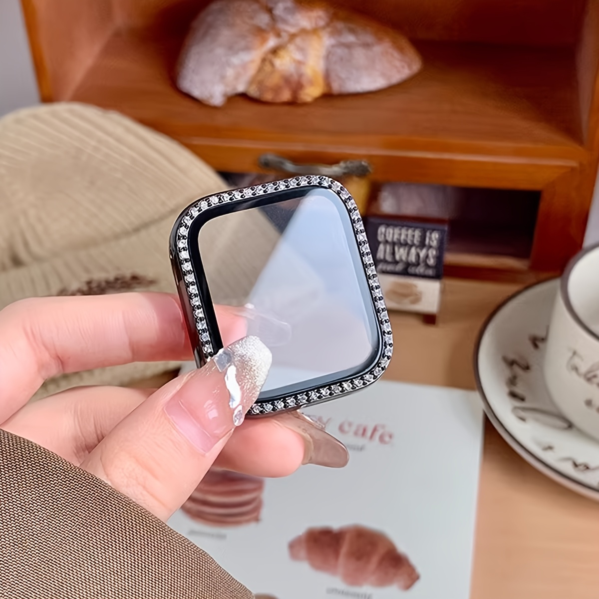 Funda de cristal + diamante pa - Iwatch Smartwatch Series 7 reseña y precio