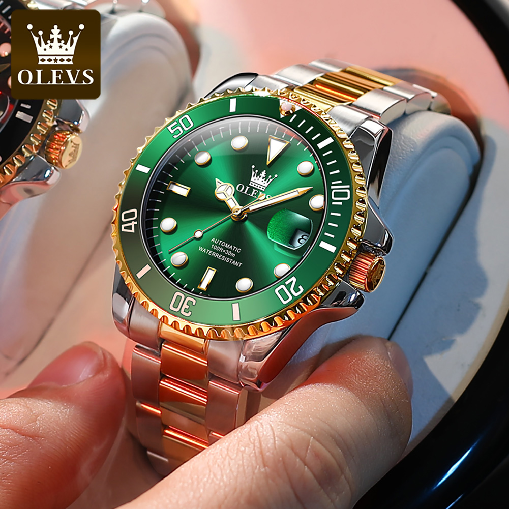 OLEVS 6650 reloj mecánico para - Rolex Watch Datejust reseña y precio