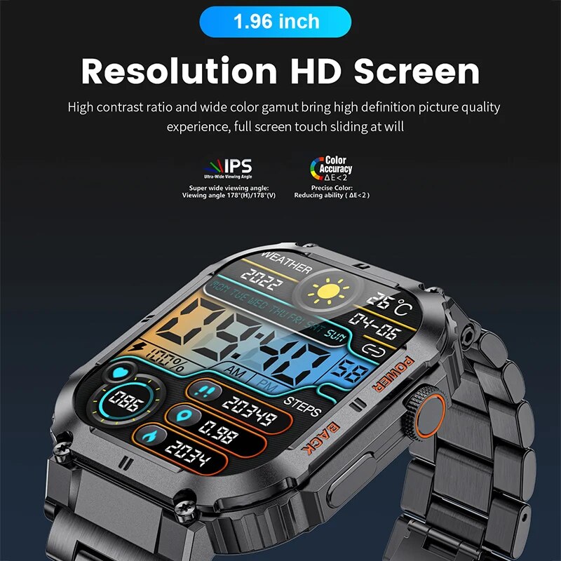 LIGE-Reloj inteligente deporti - Smartwatch Digital Watches For Men reseña y precio