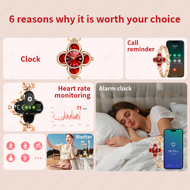 Reloj inteligente LIGE de cuar - Smartwatch Digital Watches For Women reseña y precio