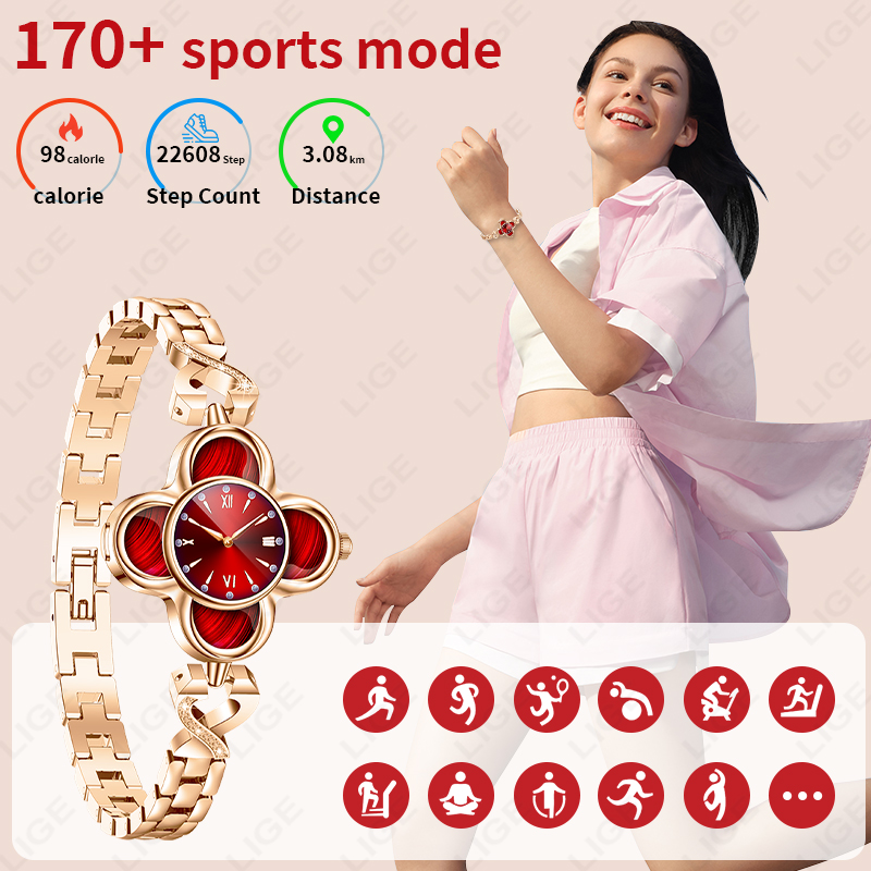 Reloj inteligente LIGE de cuar - Smartwatch Digital Watches For Women reseña y precio