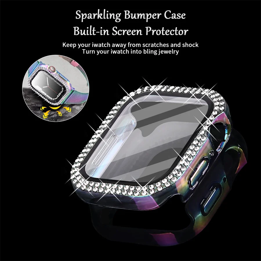 Cubierta de diamante para Appl - Iwatch Smartwatch Series 7 reseña y precio