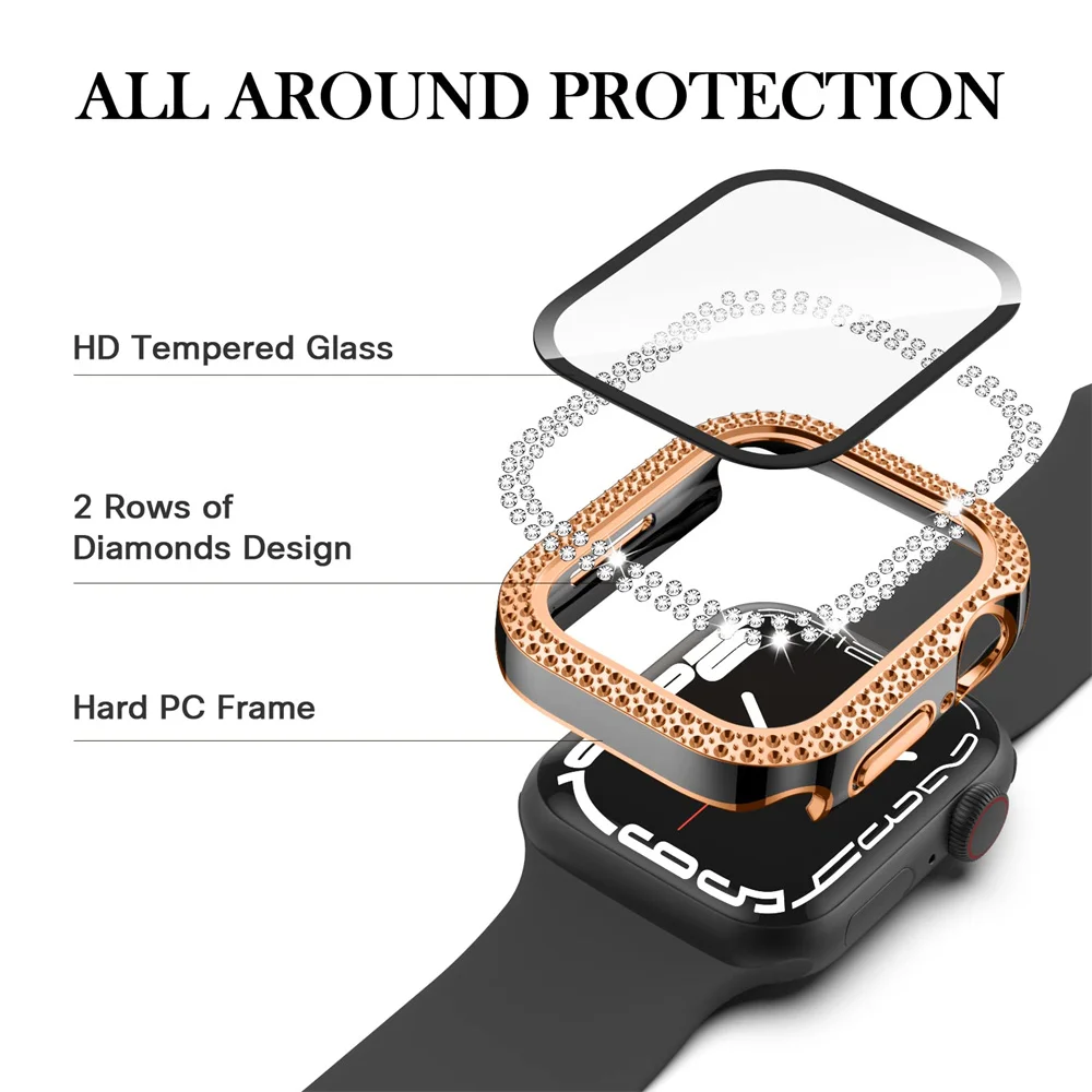 Cubierta de diamante para Appl - Iwatch Smartwatch Series 7 reseña y precio