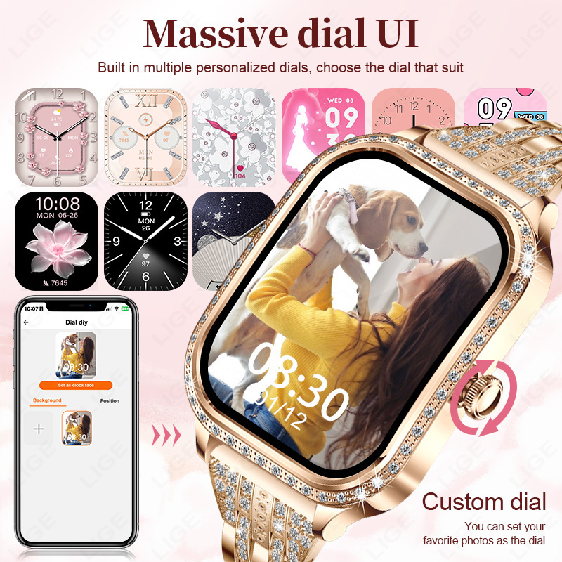 Reloj inteligente LIGE para Mu - Smartwatch Digital Watches For Women reseña y precio
