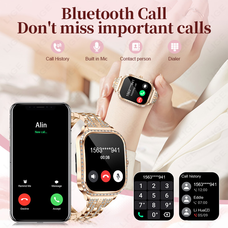 Reloj inteligente LIGE para Mu - Smartwatch Digital Watches For Women reseña y precio
