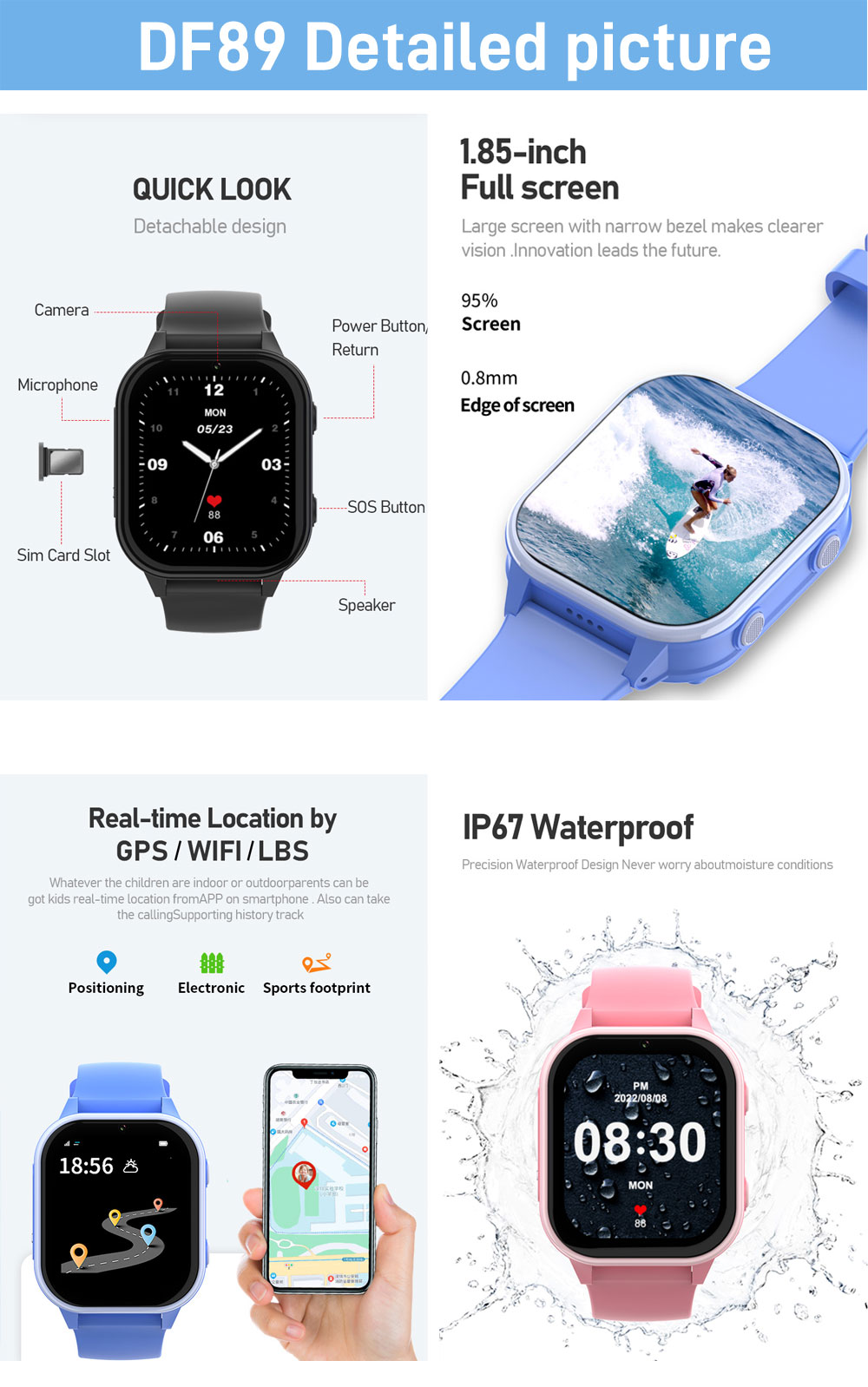 Reloj inteligente para niños 2 - Smartwatch Watches Gift For Girls reseña y precio