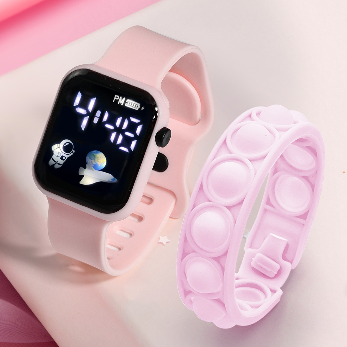 Reloj inteligente de 2 piezas  - Smartwatch Watches Gift For Girls reseña y precio